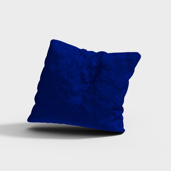 Royal Blue Velvet Pillow 3D model