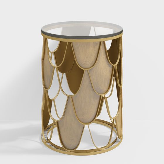 Elegant Round Side Table 3D model for Modern Interiors