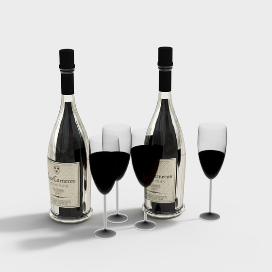 Elegant Wine Pairing 3D model