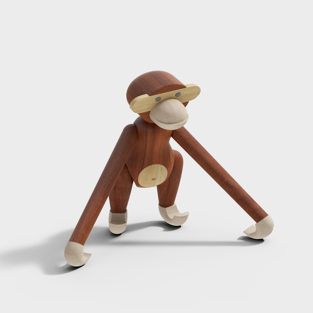 Wooden Monkey Explorer 3D model
