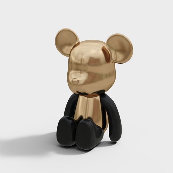 Stunning Golden Bear 3D Model