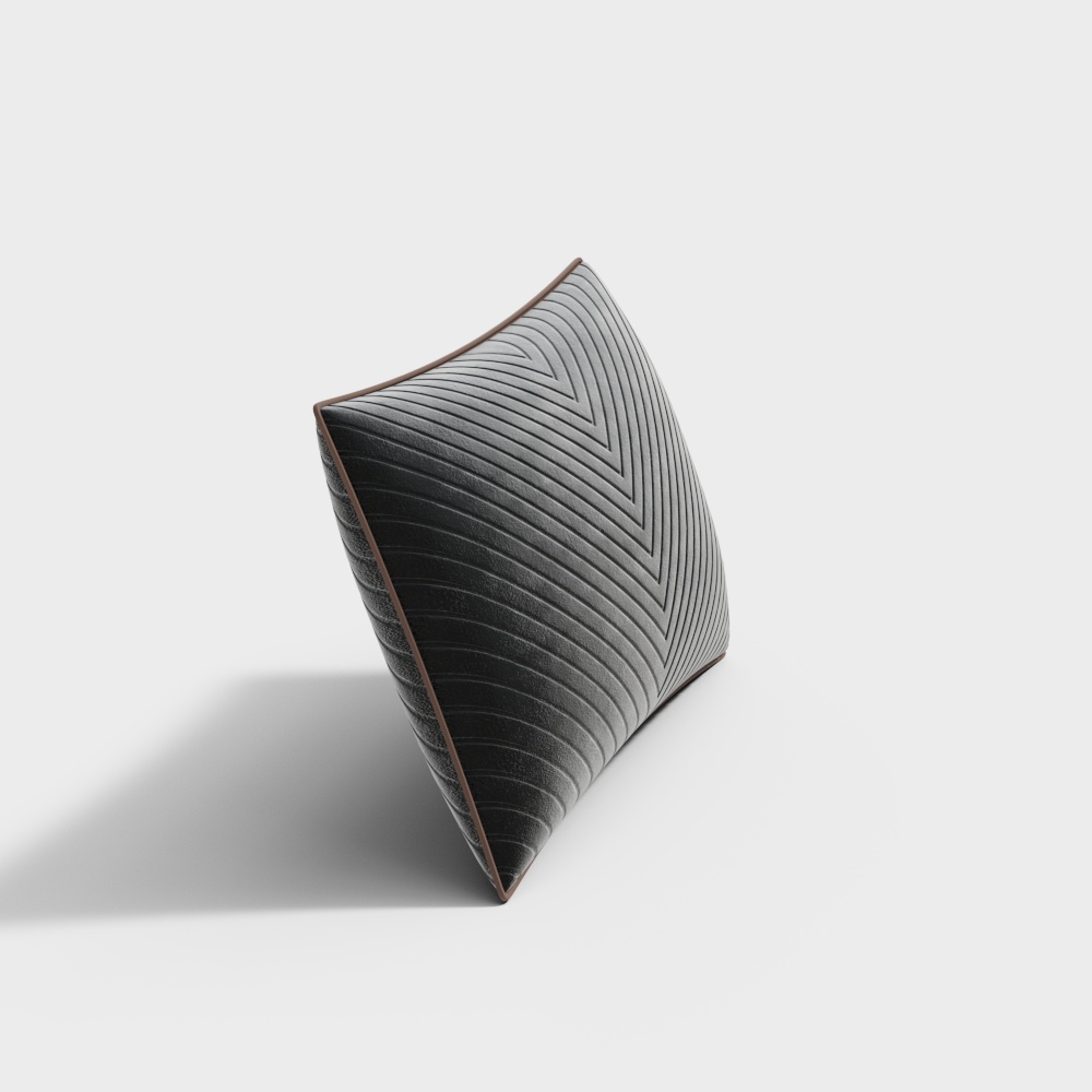 cojín negro estampado