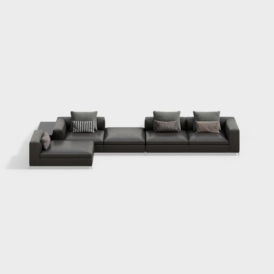 Modern Low-Poly Luxury Sofa 3D model