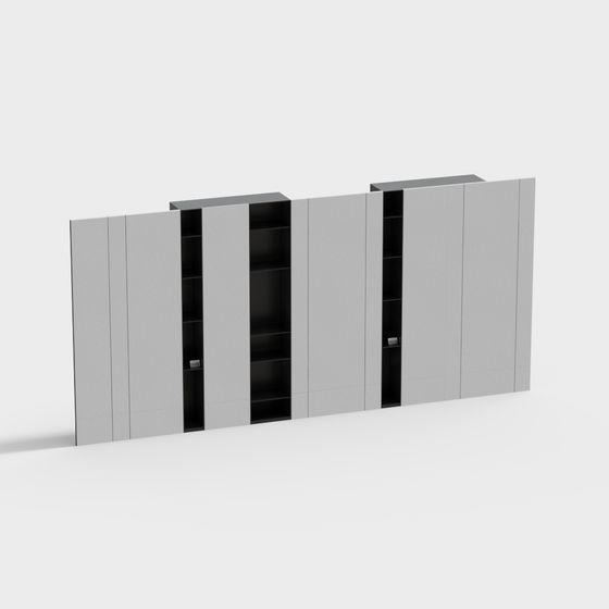 Minimalist Bookshelf 3D model for Modern Spaces