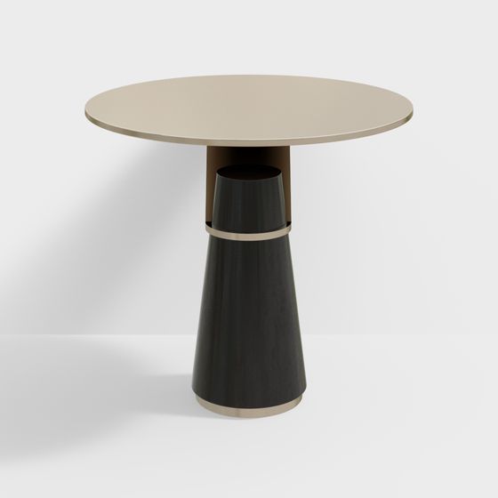 Modern Minimalist Round Table 3D model