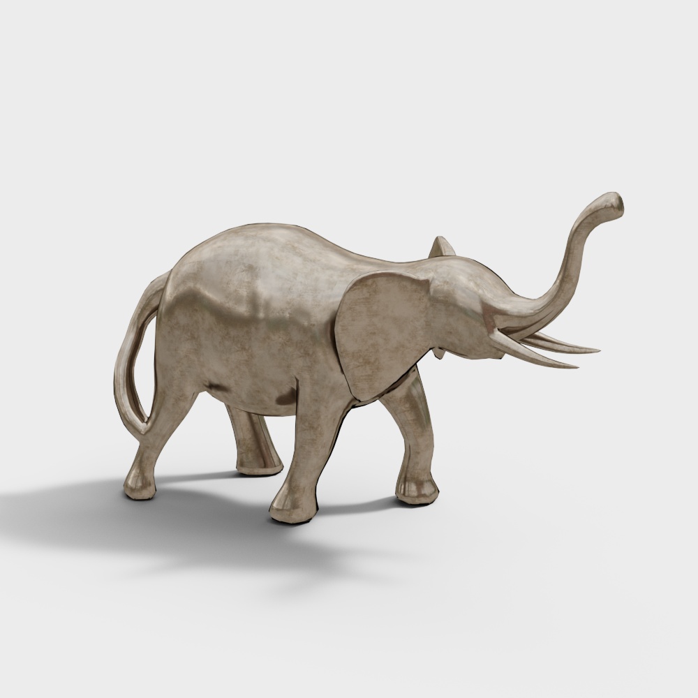 Low Poly Elephant 3D Model Design