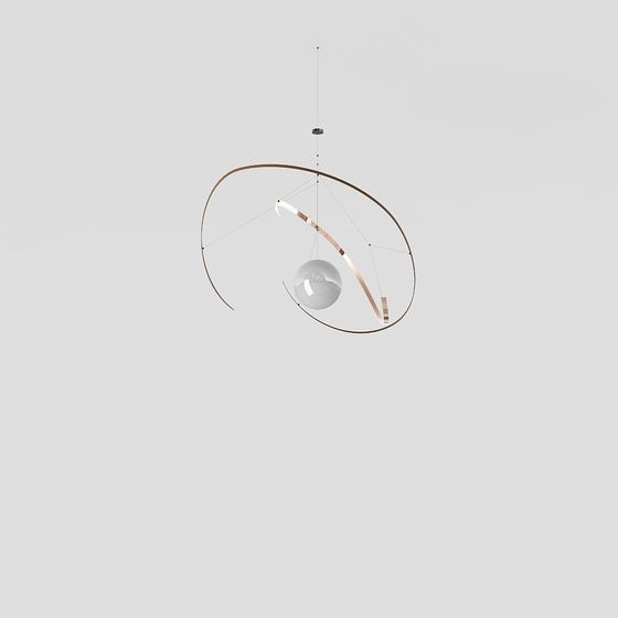 Suspended Art Sphere Low-Poly 3D model
