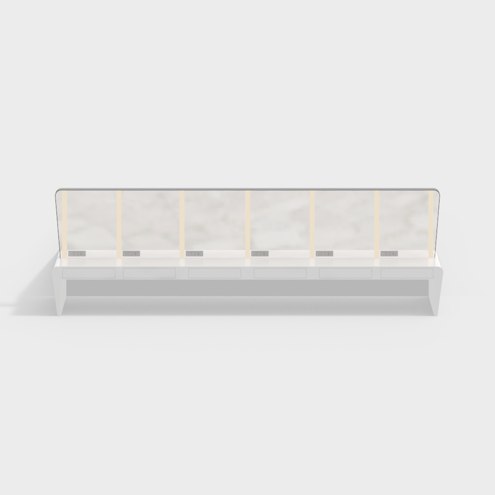 Double-sided mirror makeup table for powder room