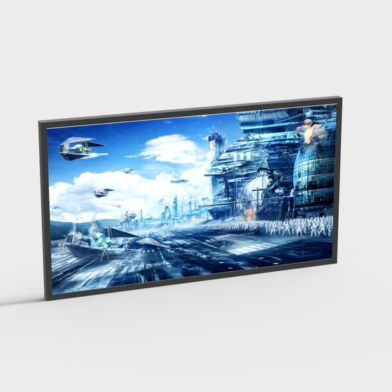 Cyber Cityscape 3D Model