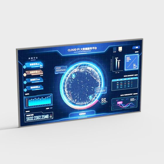 Holographic Interface Dashboard 3D model