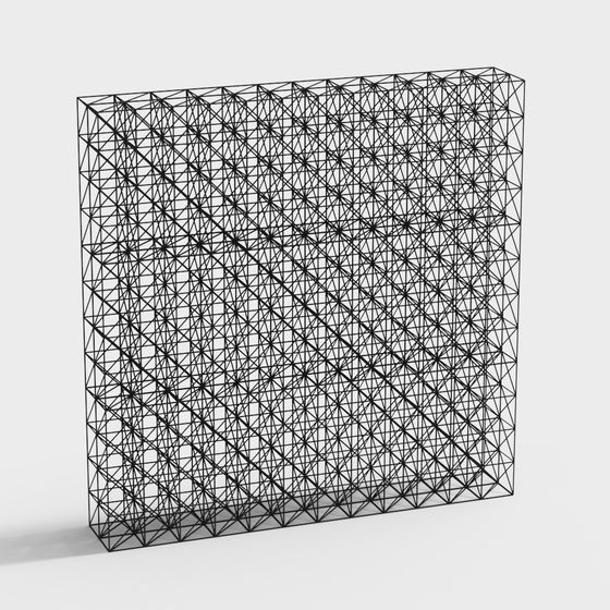 Wireframe Cube 3D model for Creative Projects