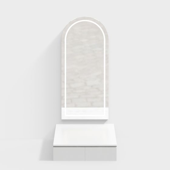 Elegant Minimalist Dressing Table 3D model