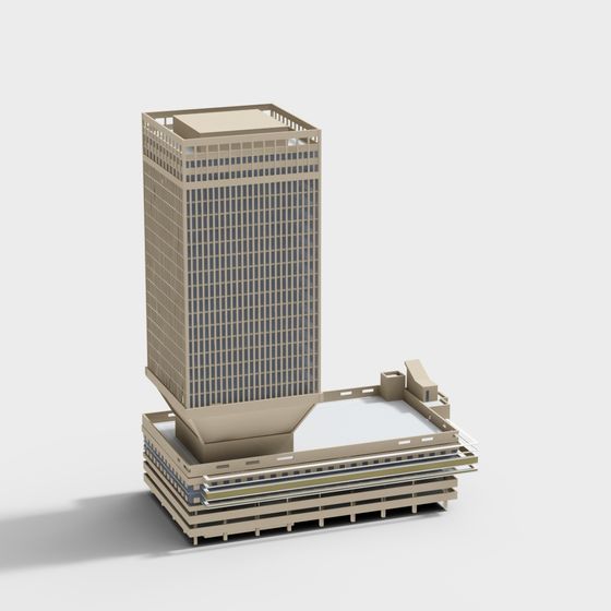 City Light Futuristic 3D model for Urban Design