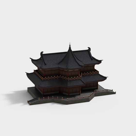 Stunning Ancient Pavilion 3D model
