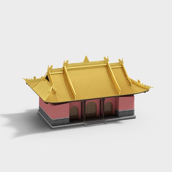 Intricate Ancient Palace 3D Model for Creative Projects