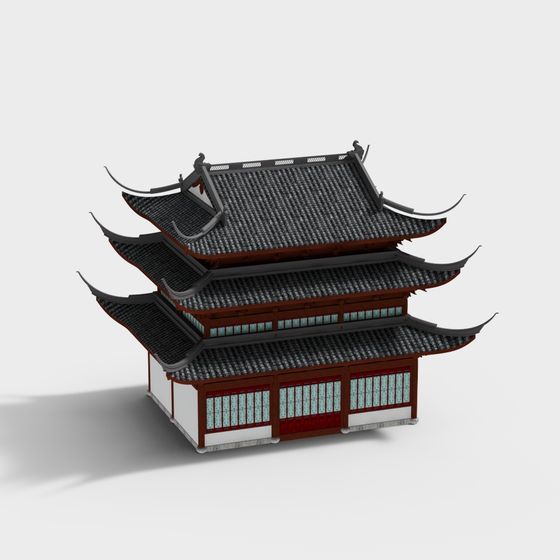 Ancient Charm Pavilion 3D model