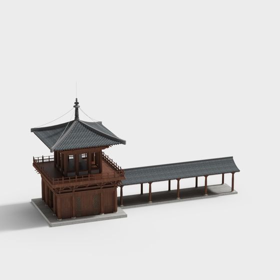 East Asian Traditional Architecture 3D model