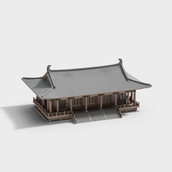 Exquisite East Asian Traditional Architecture 3D model