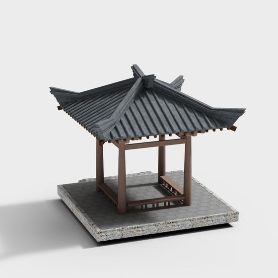Traditional Japanese Pavilion 3D model