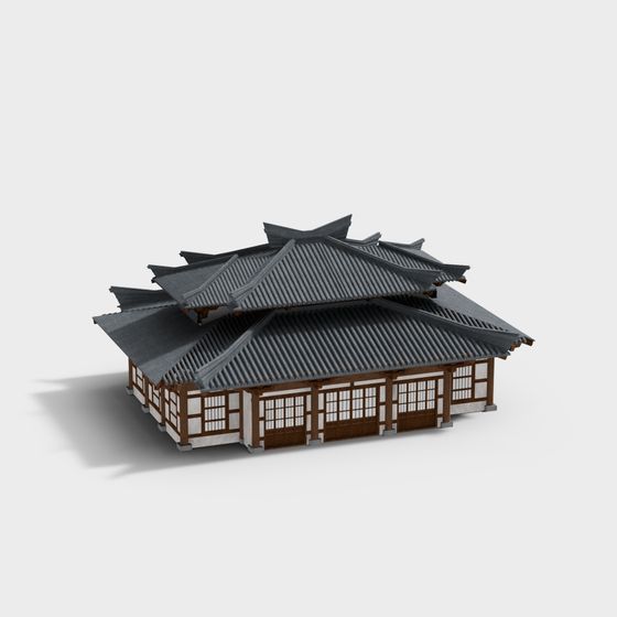 Traditional East Asian Architecture 3D model
