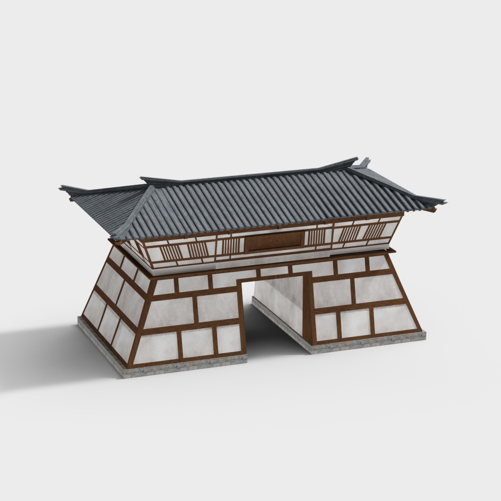 Traditional East Asian Architecture 3D model