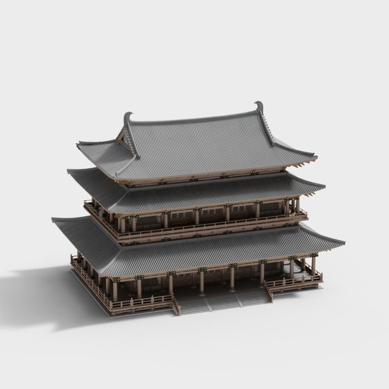 Stunning East Asian Architecture 3D model