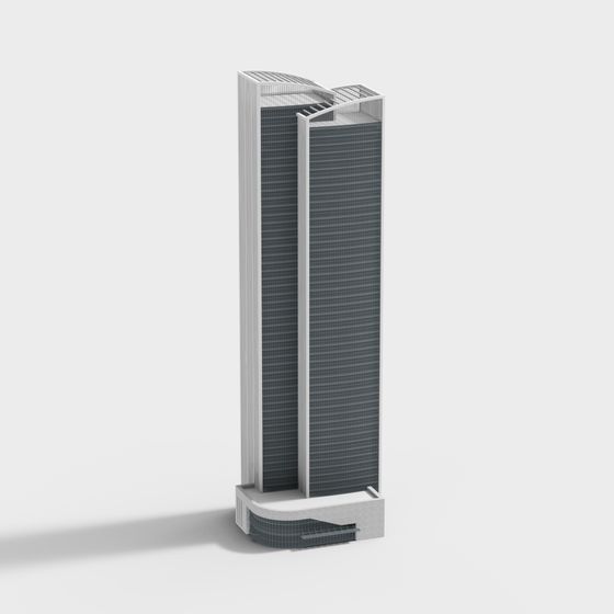 Urban Light Skyscraper 3D model