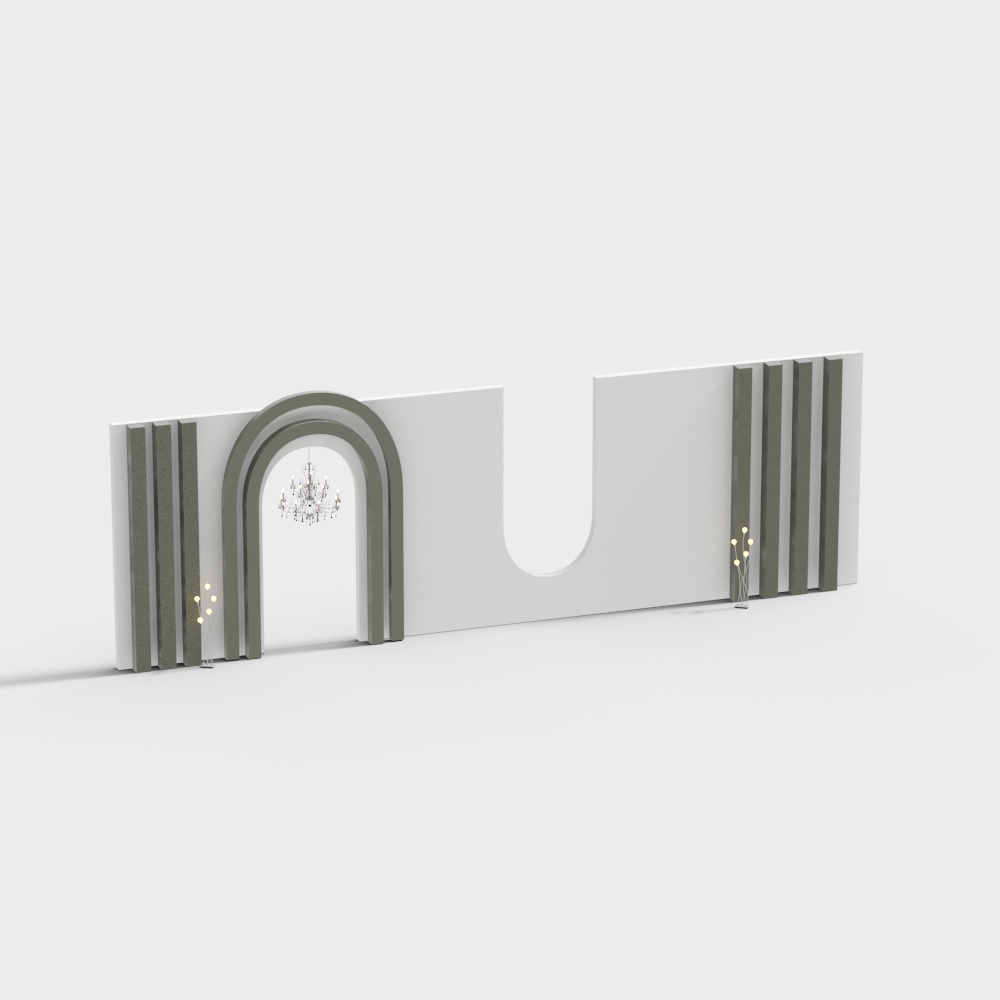 Indoor modern wedding background wall