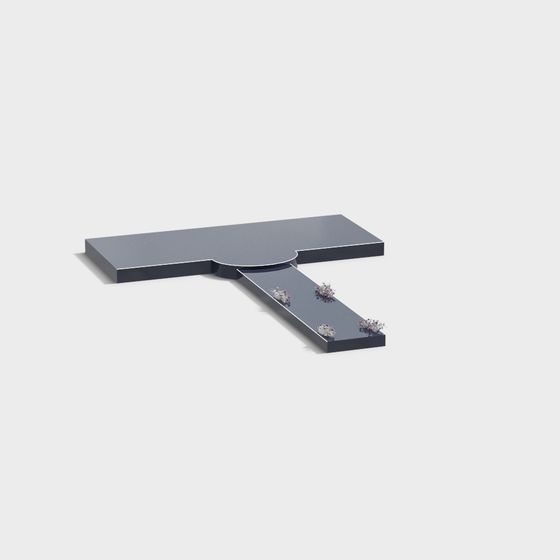 Urban Bridge Low-Polygon 3D model