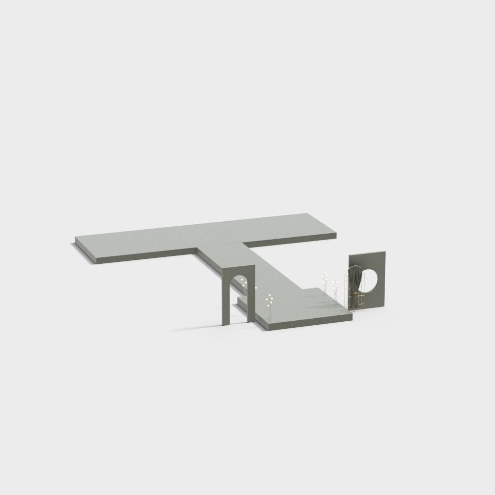 Indoor modern wedding catwalk stage