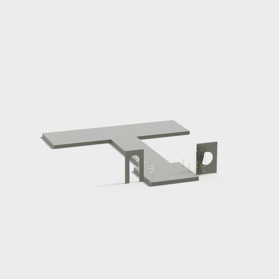 Urban Corner Low-Poly 3D Model