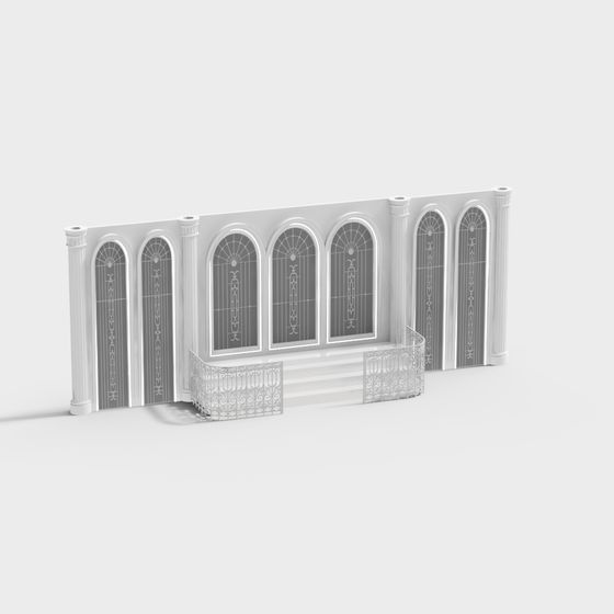 Classical Balcony 3D model for Elegant Designs