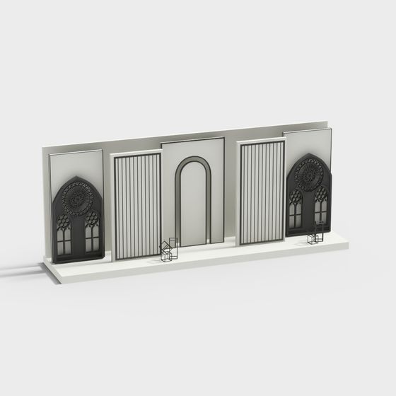 Gothic Facade 3D model for Creative Projects