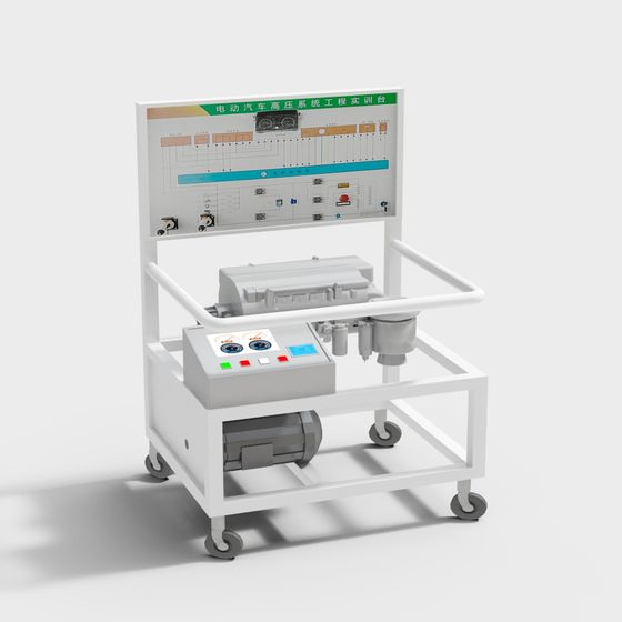 Mechanical Training Platform 3D Model in Gray