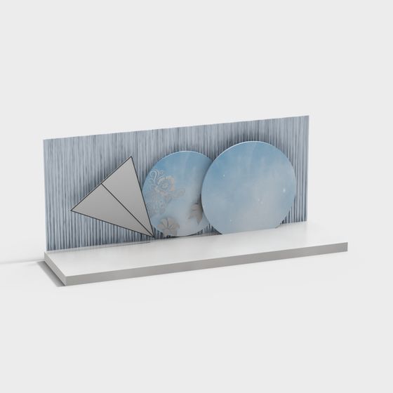Abstract Geometric Art Wall 3D model