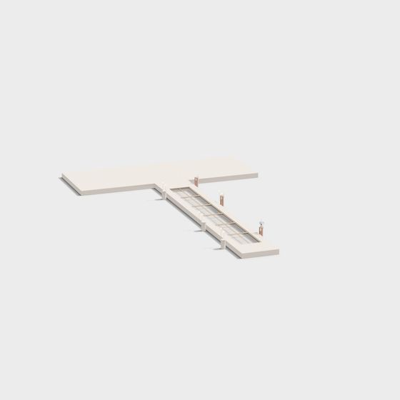Modern Minimalist Bridge Corridor 3D model