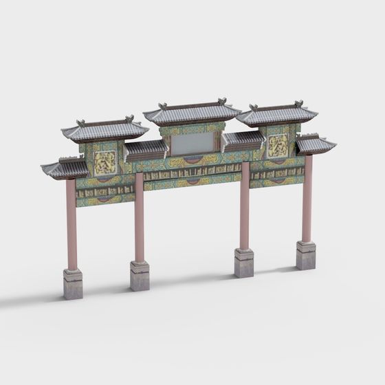 Elegant Traditional Gate 3D model