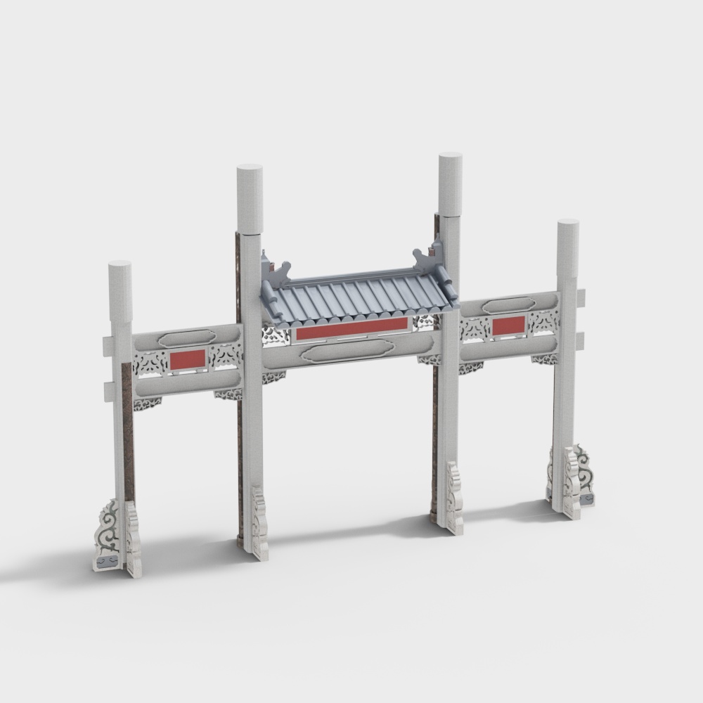 Ancient Pavilion 3D model Inspired by Eastern Aesthetics