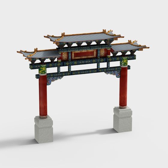 Chinese Ancient Architecture Paifang 3D model