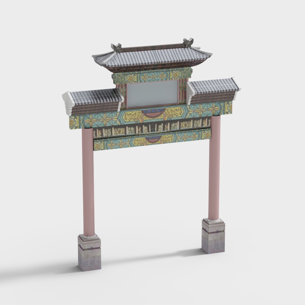 Chinese Archway 3D model - Traditional Meets Modern