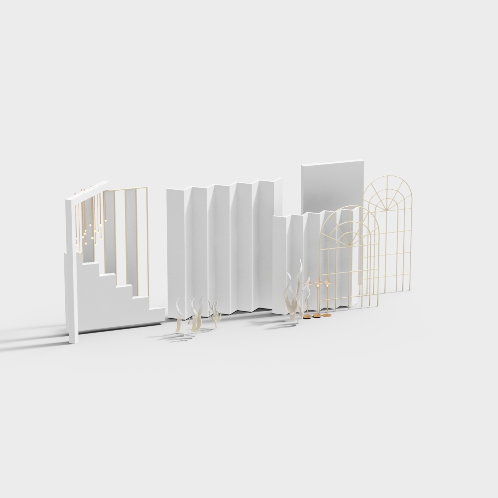 Modern wedding white background