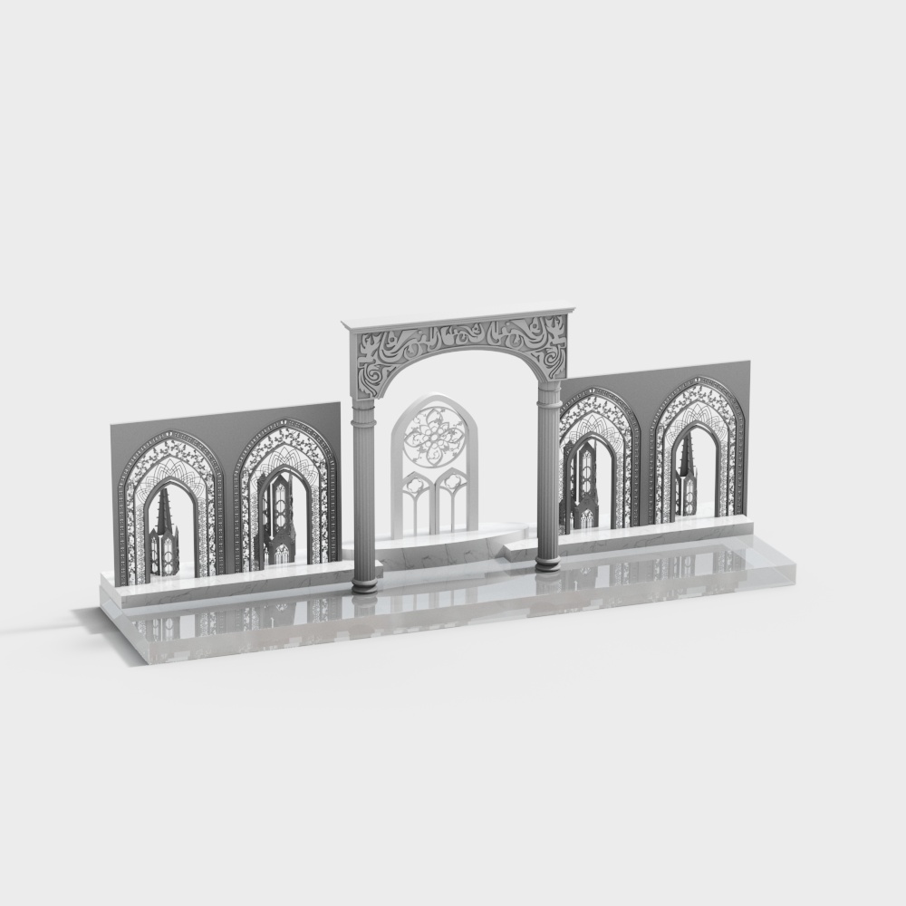 Indoor modern wedding background