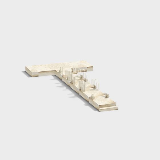 Wooden Staircase 3D model