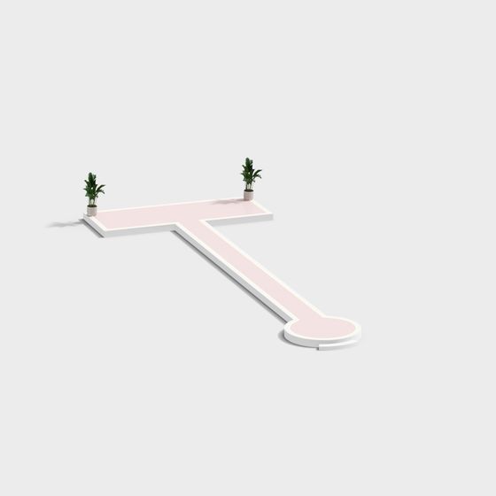 T-Shaped Flower Stand 3D model