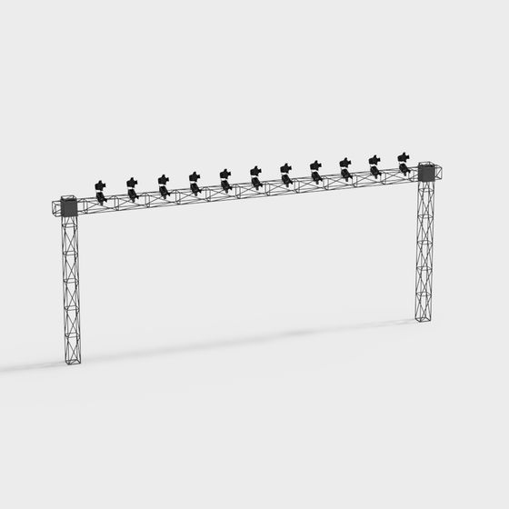 Stage Lighting Rig 3D Model