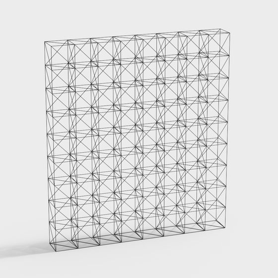 Wireframe Grid Panel 3D model for Creative Projects