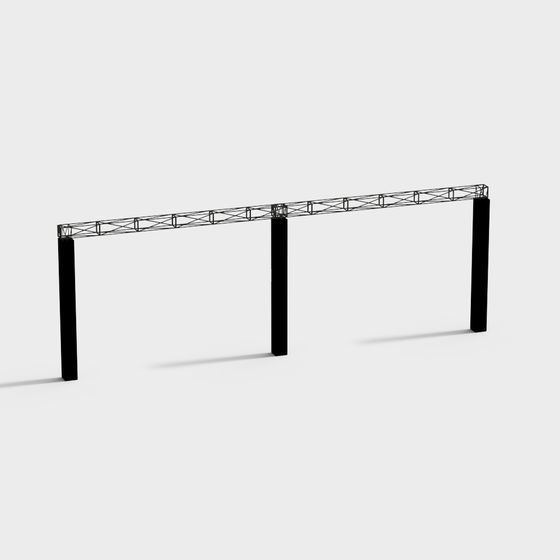 Futuristic Low-Polygon Architectural Structure 3D model