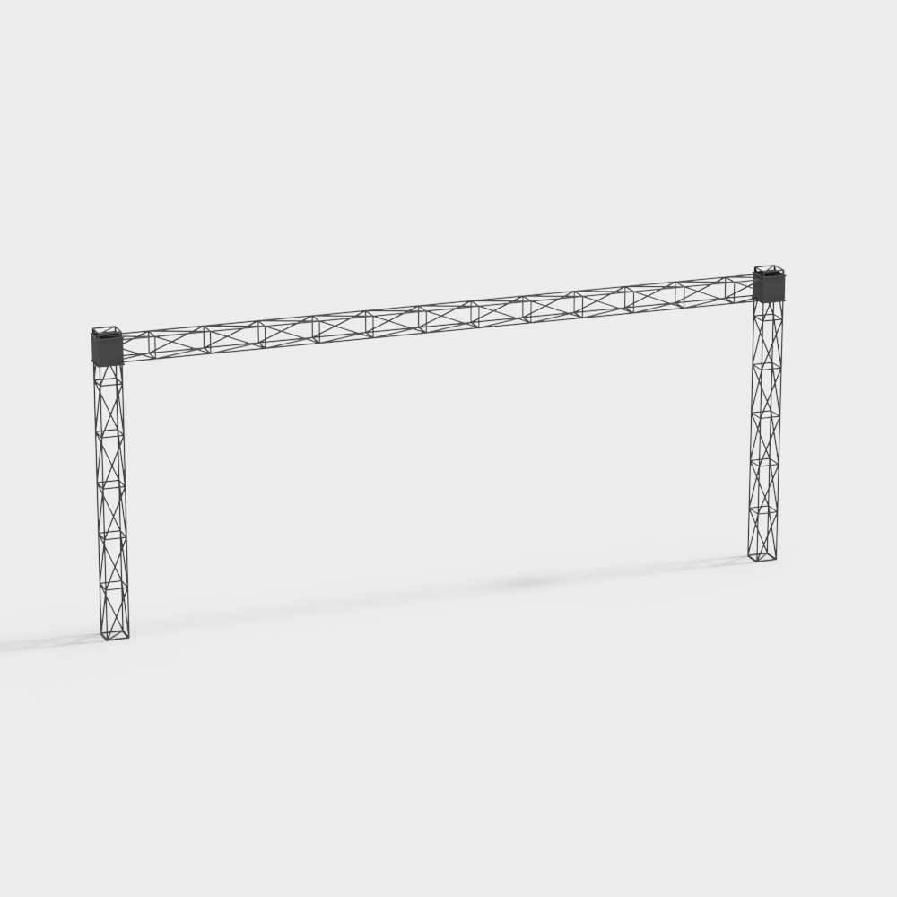 Industrial Gantry 3D Model with Low Polygon Design