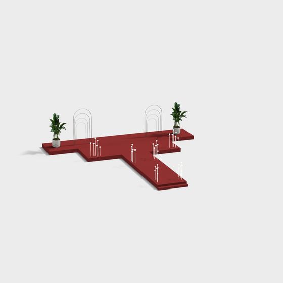 Unique Urban Bridge Low Poly 3D model