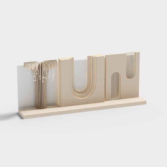 Art Deco Bookshelf 3D model